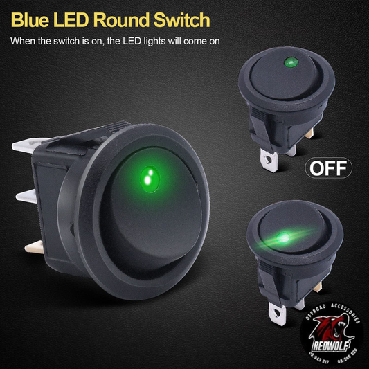 Botton Round Pin Illuminated