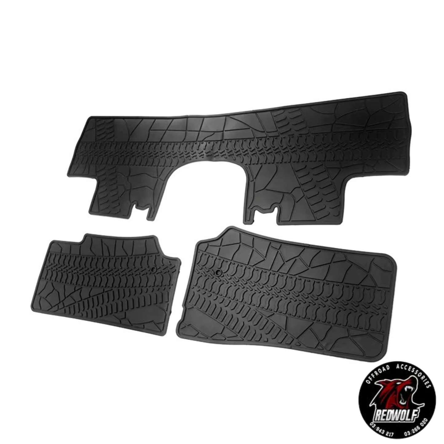 Floor Mat - Black Wheel Design