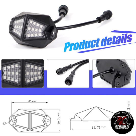 Rock Led Light RGB - 2 inches set 4 with Remote