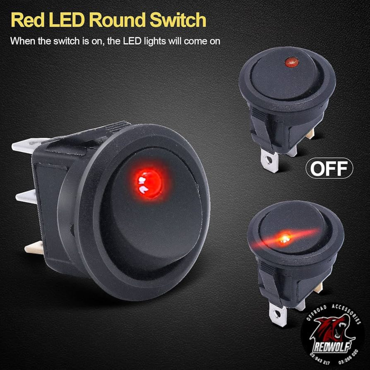 Botton Round Pin Illuminated