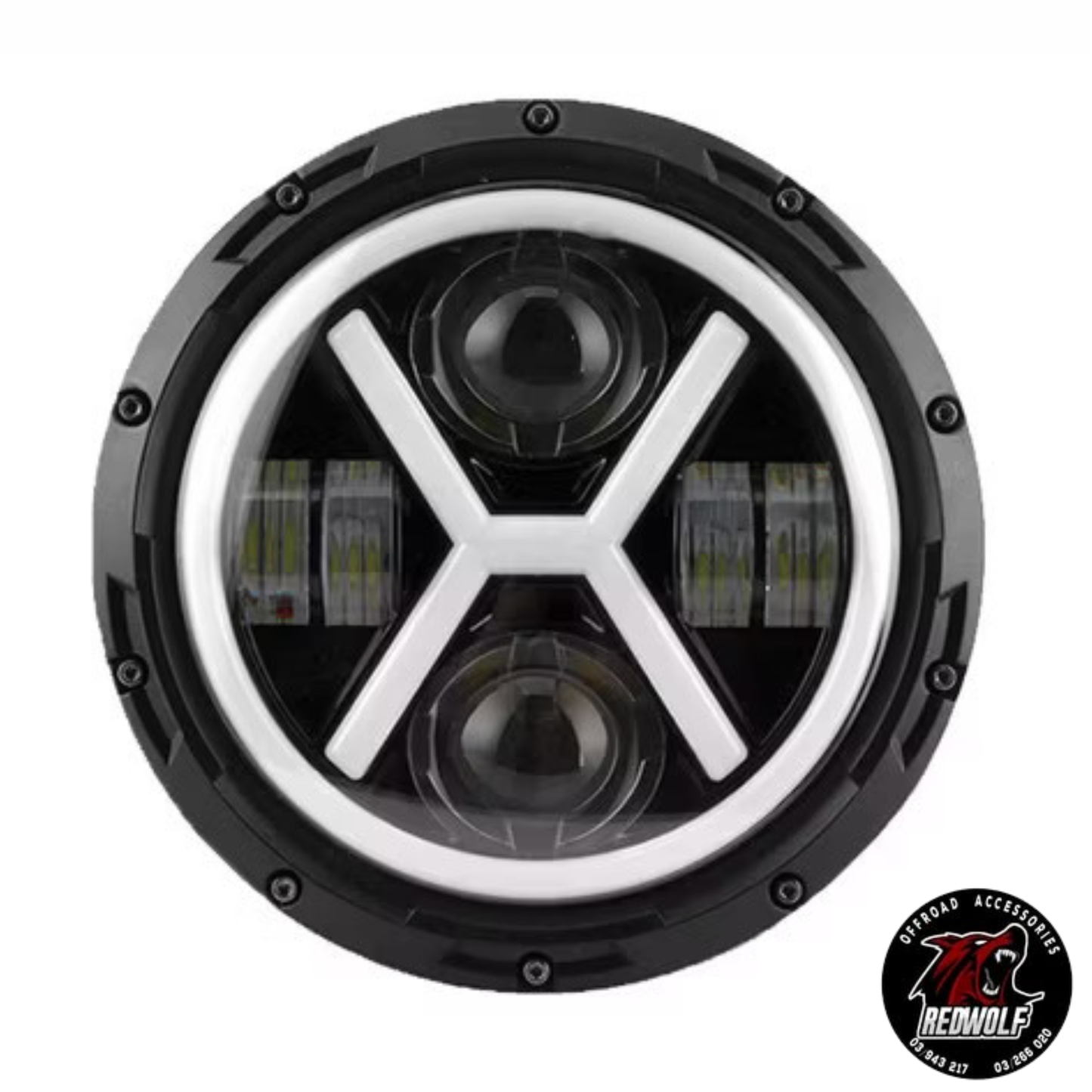 Headlight Led Light - X Design - 7 inches