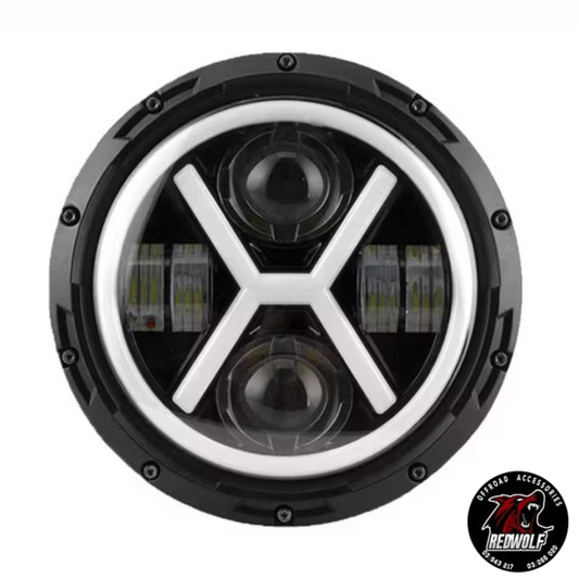 Headlight Led Light - X Design - 7 inches