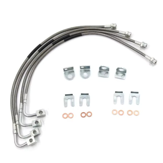 JK-Front Extended Stainless Brake Lines Hose-4-6" of suspension lift