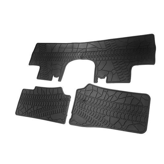 Floor Mat - Black Wheel Design